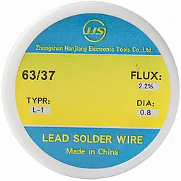 Припой проволочный TCOM (Sn63Pb37flux2.2) 0.8 мм 16 г на катушке - фото Припой проволочный TCOM (Sn63Pb37flux2.2) 0.8 мм 16 г на катушке