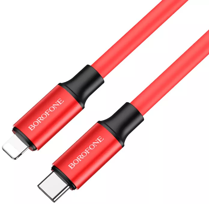 Кабель Borofone BX83 Famous USB Type-C - Lightning 20w 3a 1м PD сable Red - фото 1