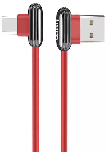 Кабель Hoco U60 Soul Secret USB-A - Type-C 12w 2.4a 1.2м cable Red - фото 1