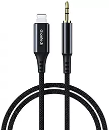 Аудио кабель Choetech AUX mini Jack 3.5 мм - Lightning М/М Cable 1 м black (AUX007)