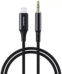Аудио кабель Choetech AUX mini Jack 3.5 мм - Lightning М/М Cable 1 м black (AUX007) - фото Аудио кабель Choetech AUX mini Jack 3.5 мм - Lightning М/М Cable 1 м black (AUX007)
