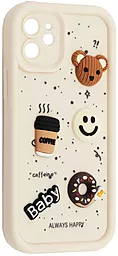 Чехол Pretty Things Case для Apple iPhone 12 White / Always Happy Donut - фото Чехол Pretty Things Case для Apple iPhone 12 White / Always Happy Donut