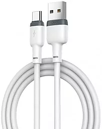 Кабель XO NB208 Liquid Silicone USB-A - Type-C 12w 2.4a 1м cable White - фото Кабель XO NB208 Liquid Silicone USB-A - Type-C 12w 2.4a 1м cable White