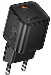 Сетевое зарядное устройство Hoco N64 Ingenious 20w GaN PD USB-C fast charger black - фото Сетевое зарядное устройство Hoco N64 Ingenious 20w GaN PD USB-C fast charger black