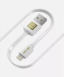 Кабель Luxe Cube Flat USB-A - Lightning 12w 2.4a 1м cable White (2231252965016) - фото Кабель Luxe Cube Flat USB-A - Lightning 12w 2.4a 1м cable White (2231252965016)