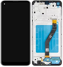 Дисплей Samsung Galaxy A21 A215 з тачскріном і рамкою, Black