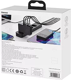Сетевое зарядное устройство с быстрой зарядкой Baseus GaN2 Pro 100W 2xUSB-A + USB-C-С Cable White (CCGAN2P-L02) - миниатюра 7