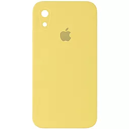 Чохол Silicone Case Full Camera Square  для Apple iPhone XR Canary Yellow
