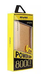 Повербанк Awei P97K 8000 mAh Gold - мініатюра 4 Повербанк Awei P97K 8000 mAh Gold - мініатюра 4