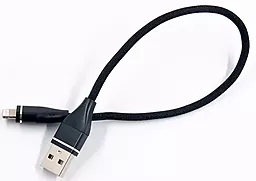 Кабель USB iKaku Xundian 20w 5a 0.25m USB Lighting cable black