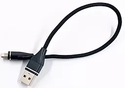 Кабель iKaku Xundian USB-A - Lightning 12w 5a 0.25м cable Black - фото Кабель iKaku Xundian USB-A - Lightning 12w 5a 0.25м cable Black