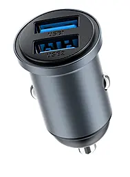 Автомобильное зарядное устройство WIWU Wi-CC031 2.4a 2xUSB-A ports car charger Grey - фото Автомобильное зарядное устройство WIWU Wi-CC031 2.4a 2xUSB-A ports car charger Grey