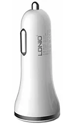 Автомобільний зарядний пристрій LDNio 2 USB 3.1А Lightning (DL-C23) White (DL-C23)