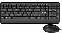 Комплект (клавиатура+мышка) Canyon USB (CNE-CSET4-RU) Black