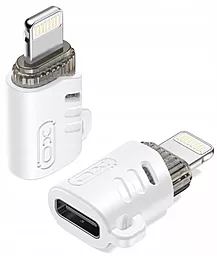 Адаптер-переходник XO NB256E M-F Lightning -> USB Type-C White - фото Адаптер-переходник XO NB256E M-F Lightning -> USB Type-C White