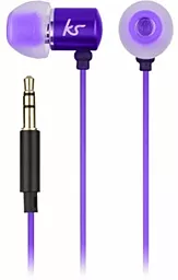 Наушники KS Ace In-Ear Headphones with mic Purple - миниатюра 2