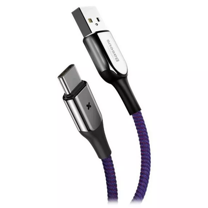 Кабель Baseus X-Type Light USB-A - Type-C 15w 3a 1м cable Purple (CATXD-A05) - фото 3