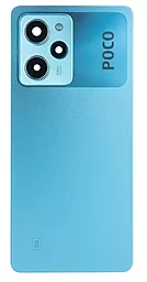 Задняя крышка корпуса Xiaomi Poco X5 Pro со стеклом камеры Original Horizon Blue