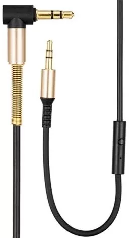 Аудио кабель Hoco UPA02 L-shaped AUX mini Jack 3.5mm M/M Cable 2 м чёрный - фото 1