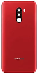 Задняя крышка корпуса Xiaomi Pocophone F1 со стеклом камеры Rosso Red - фото Задняя крышка корпуса Xiaomi Pocophone F1 со стеклом камеры Rosso Red