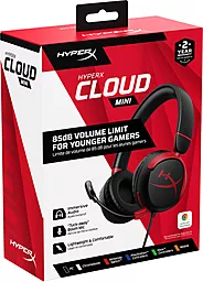 Навушники HyperX Cloud Mini Wired Black/Red (7G8F4AA) - мініатюра 7