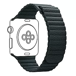 Ремінець ArmorStandart Leather Loop для для Apple Watch 42mm/44mm/45mm/49mm Midnight Blue (ARM57840)