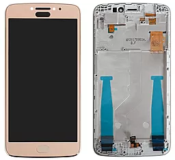 Дисплей Motorola Moto E4 Plus (версия Europe) (XT176, XT1770, XT1771, XT1773) с тачскрином и рамкой, Gold - фото Дисплей Motorola Moto E4 Plus (версия Europe) (XT176, XT1770, XT1771, XT1773) с тачскрином и рамкой, Gold