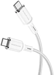 Кабель Borofone BX90 Cyber USB Type-C - Type-C 60w 3a 1м PD cable White - мініатюра 2 Кабель Borofone BX90 Cyber USB Type-C - Type-C 60w 3a 1м PD cable White - мініатюра 2