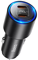 Автомобильное зарядное устройство с быстрой зарядкой Hoco NZ3 Clear way 2PD QC3.0 40W + Type-C to Lightning Cable Black - миниатюра 5