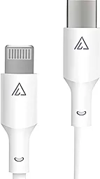 Кабель USB PD ACCLAB PwrX 30W 2.4A 1.2M USB Type-C - Lightning Cable White (1283126559556)