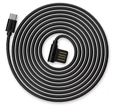 Кабель Remax Rayen USB-A - Type-C 12w 2.4a 1м cable Black (RC-075a) - фото 2