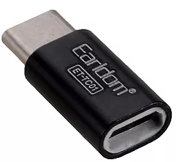 Адаптер-переходник Earldom ET-TC01 USB Type-C to micro USB Black - фото Адаптер-переходник Earldom ET-TC01 USB Type-C to micro USB Black