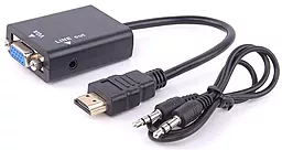 Видео конвертер HDMI to VGA + 3.5mm audio Black EasyLife - фото Видео конвертер HDMI to VGA + 3.5mm audio Black EasyLife
