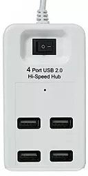 USB-A хаб Voltronic 4-in-1 white (YT-HWS4-W/08646)