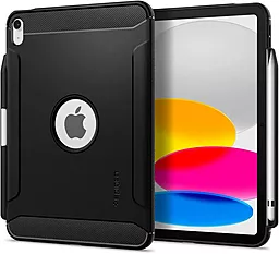 Чехол для планшета Spigen Rugged Armor для Apple iPad 10 (10.9") 2022 Matte Black (ACS05552) - фото Чехол для планшета Spigen Rugged Armor для Apple iPad 10 (10.9") 2022 Matte Black (ACS05552)