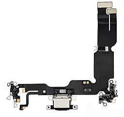 Нижній шлейф Apple iPhone 16 Plus з роз'ємом зарядки та мікрофоном, Original - знятий з телефона Black - фото Нижній шлейф Apple iPhone 16 Plus з роз'ємом зарядки та мікрофоном, Original - знятий з телефона Black