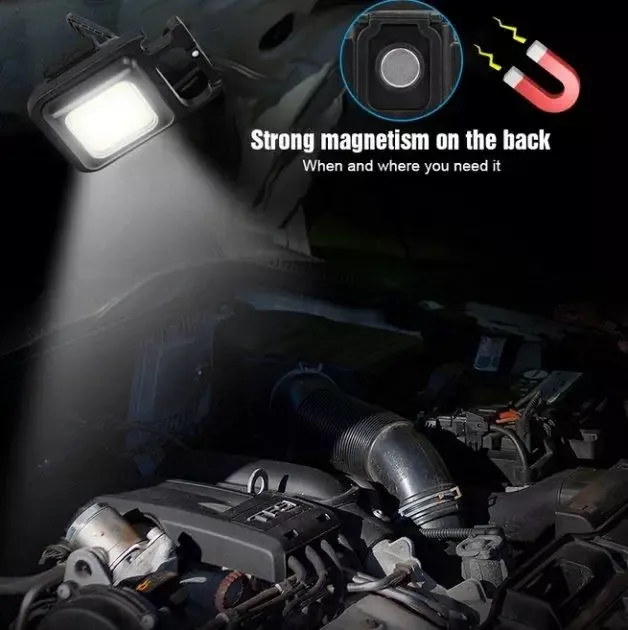 Фонарик-брелок аккумуляторный с карабином NICHOSI Portable Mini Flashlight LED - фото 7