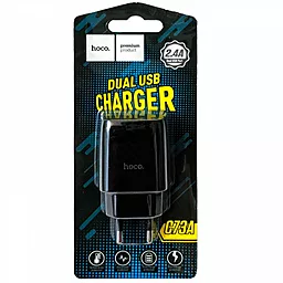 Сетевое зарядное устройство Hoco C73A 2.4a 2xUSB-A ports charger black - миниатюра 6 Сетевое зарядное устройство Hoco C73A 2.4a 2xUSB-A ports charger black - миниатюра 6