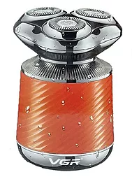 Электробритва VGR V-391 3 в 1, 3 насадки, IPX7, LED display Orange - фото Электробритва VGR V-391 3 в 1, 3 насадки, IPX7, LED display Orange
