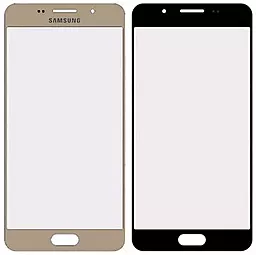 Корпусне скло дисплея Samsung Galaxy A5 A510F, A510FD, A510M, A510Y, A5100 2016 (з OCA плівкою), ортгінал, Gold - фото Корпусне скло дисплея Samsung Galaxy A5 A510F, A510FD, A510M, A510Y, A5100 2016 (з OCA плівкою), ортгінал, Gold