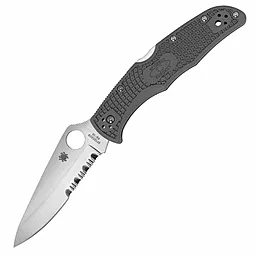 Нож Spyderco Endura 4 (C10PSFG) полусеррейтор Серо-зелёный - фото Нож Spyderco Endura 4 (C10PSFG) полусеррейтор Серо-зелёный