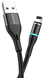 Кабель Borofone BU16 USB-A - Lightning 12w 2.4a 1.2м cable Black - миниатюра 2 Кабель Borofone BU16 USB-A - Lightning 12w 2.4a 1.2м cable Black - миниатюра 2
