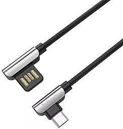 Кабель USB Hoco U42 Exquisite Steel micro USB Cable Black - миниатюра 2