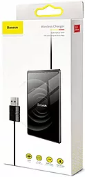 Уценка Беспроводное (индукционное) зарядное устройство  Baseus Card Ultra-thin 15W with USB cable  Black - миниатюра 6