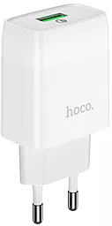 Мережевий зарядний пристрій з швидкою зарядкою Hoco C72Q 18Вт 3A QC Glorious White - мініатюра 2