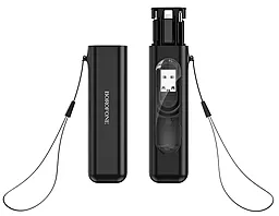 USB PD Кабель Borofone BU36 Show 60w 3a 3-in-1 USB to Type-C/Lightning/micro USB cable + Storage Case black - мініатюра 2