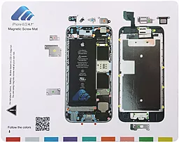 Магнитный мат MECHANIC для раскладки винтов при разборке Apple iPhone 6S