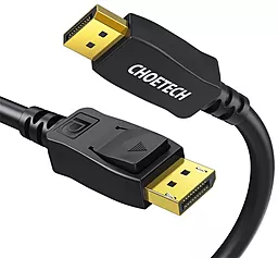 Відеокабель Choetech DisplayPort - DisplayPort v1.4 8k 60hz 2m black (XDD01-BK) - мініатюра 2