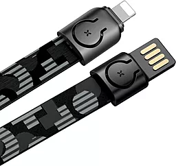 USB Кабель Baseus Gold Collar Lanyard 2.4A 0.35M Lightning Cable Black (CALJL-AW1)