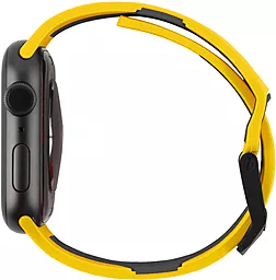 Змінний ремінець для розумного годинника Civilian Silicone Watch Strap for Apple Watch 42mm/44mm/45mm/49mm(OEM) (ARM58400) Yellow Black - мініатюра 3